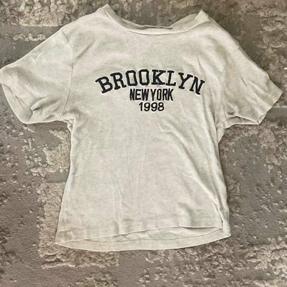 Brooklyn New York 1998 Graphic Tee — White with Black Print